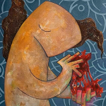 Asintomático # 2. Serie Edén 2.0. Mixta-lienzo. 34 x 49 cm. 2024