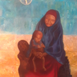 Dos de tres. Serie TerSer MunDial. Óleo-lienzo. 69 x 48 cm. 2019